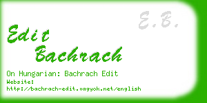 edit bachrach business card